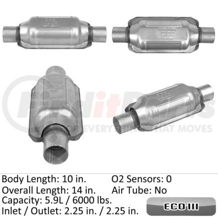 92155 by EASTERN CATALYTIC - Federal / EPA Semi-Universal Converter - ECO III
