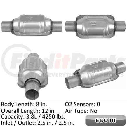 92466 by EASTERN CATALYTIC - Federal / EPA Universal Converter - ECO III