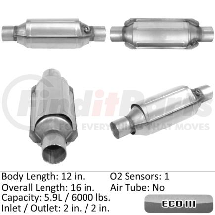 92834 by EASTERN CATALYTIC - Federal / EPA Universal Converter - ECO III