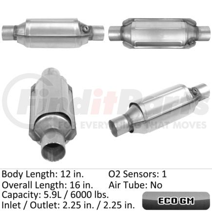 99835 by EASTERN CATALYTIC - Federal / EPA Universal Converter - ECO GM
