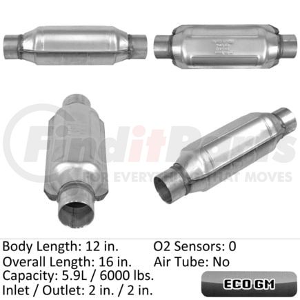 99774 by EASTERN CATALYTIC - Federal / EPA Semi-Universal Converter - ECO GM