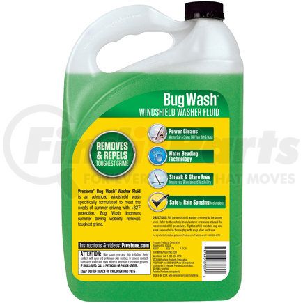 AS657 by PRESTONE PRODUCTS - Prestone   BugWash/Summer Washer Fluid - 1 gal; Removes & Repels Toughest Grime