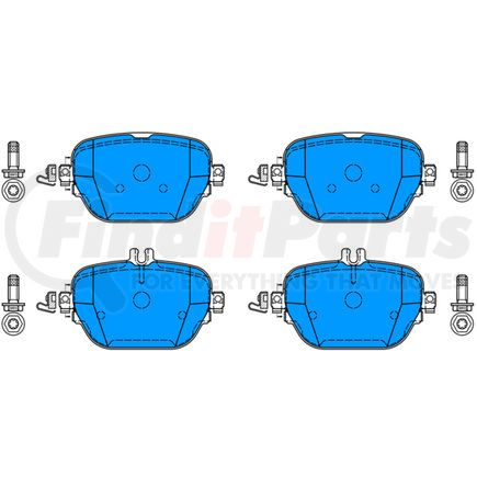 602627 by ATE BRAKE PRODUCTS - ATE Original Semi-Metallic Rear Disc Brake Pad Set 602627 for Mercedes-Benz