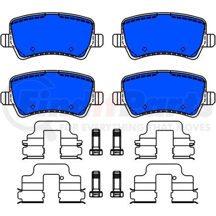 602722 by ATE BRAKE PRODUCTS - ATE Original Semi-Metallic Rear Disc Brake Pad Set 602722 for Land Rover, Volvo