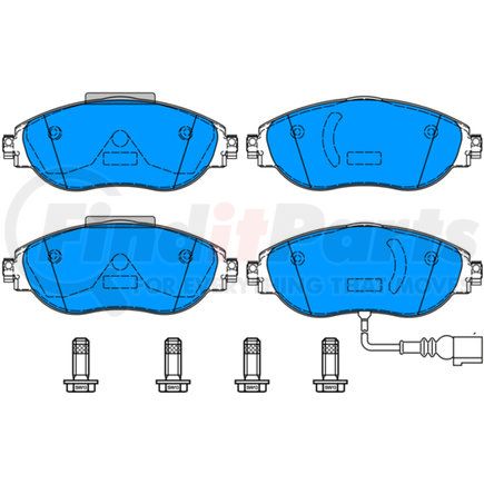 602764 by ATE BRAKE PRODUCTS - ATE Original Semi-Metallic Front Disc Brake Pad Set 602764 for Audi, Volkswagen