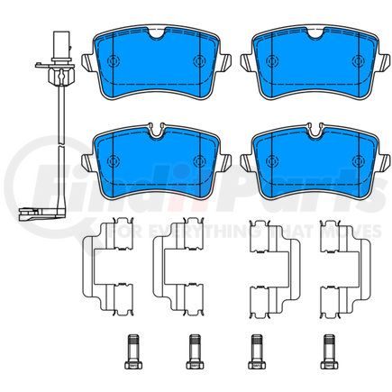 602770 by ATE BRAKE PRODUCTS - ATE Original Semi-Metallic Rear Disc Brake Pad Set 602770 for Audi, Porsche