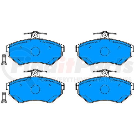 602821 by ATE BRAKE PRODUCTS - ATE Original Semi-Metallic Front Disc Brake Pad Set 602821 for Volkswagen