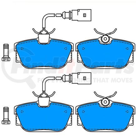 602872 by ATE BRAKE PRODUCTS - ATE Original Semi-Metallic Rear Disc Brake Pad Set 602872 for Volkswagen