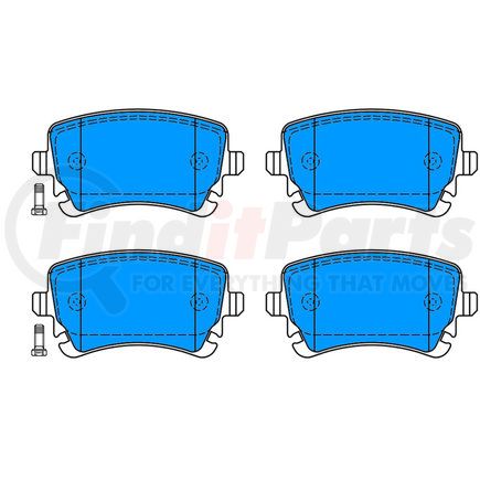 602888 by ATE BRAKE PRODUCTS - ATE Original Semi-Metallic Rear Disc Brake Pad Set 602888 for Audi