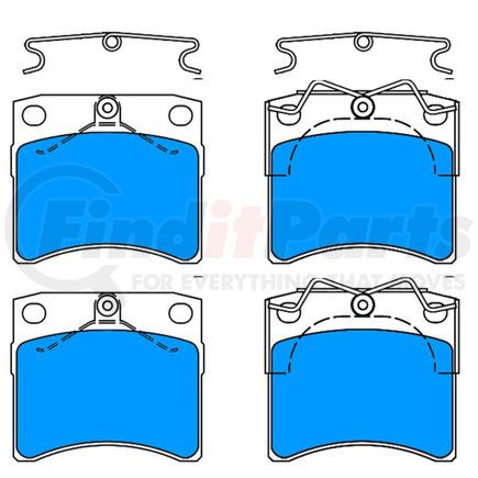 602973 by ATE BRAKE PRODUCTS - ATE Original Semi-Metallic Front Disc Brake Pad Set 602973 for Volkswagen