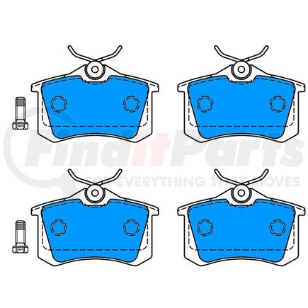 602984 by ATE BRAKE PRODUCTS - ATE Semi-Metallic Rear Disc Brake Pad Set 602984 for Peugeot, Volkswagen