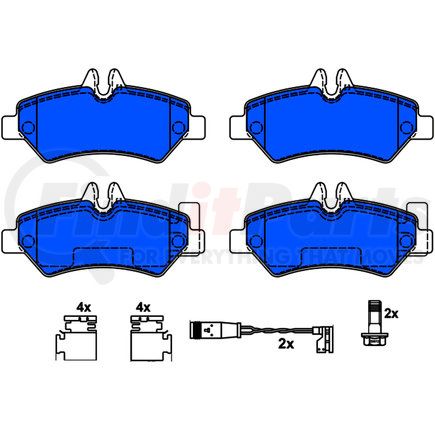 603837 by ATE BRAKE PRODUCTS - ATE Semi-Metallic Rear Disc Brake Pad Set 603837 for Sprinter