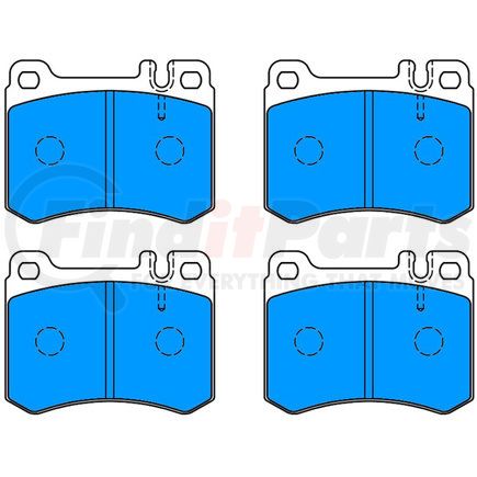604037 by ATE BRAKE PRODUCTS - ATE Original Semi-Metallic Front Disc Brake Pad Set 604037 for Mercedes-Benz