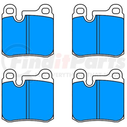 604070 by ATE BRAKE PRODUCTS - ATE Original Semi-Metallic Rear Disc Brake Pad Set 604070 for Porsche