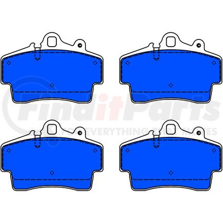 604814 by ATE BRAKE PRODUCTS - ATE Original Semi-Metallic Front Disc Brake Pad Set 604814 for Porsche