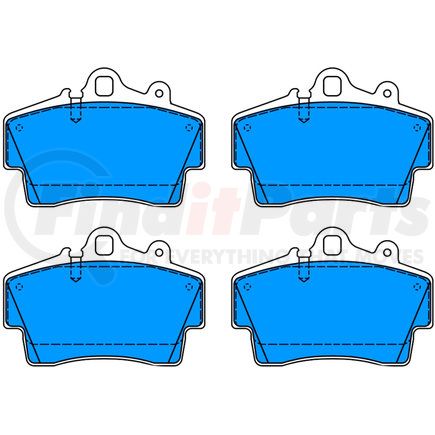 604815 by ATE BRAKE PRODUCTS - ATE Original Semi-Metallic Front Disc Brake Pad Set 604815 for Porsche