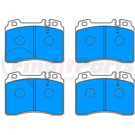 604201 by ATE BRAKE PRODUCTS - ATE Original Semi-Metallic Front Disc Brake Pad Set 604201 for Mercedes-Benz