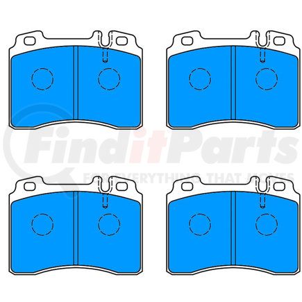 604202 by ATE BRAKE PRODUCTS - ATE Original Semi-Metallic Front Disc Brake Pad Set 604202 for Mercedes-Benz