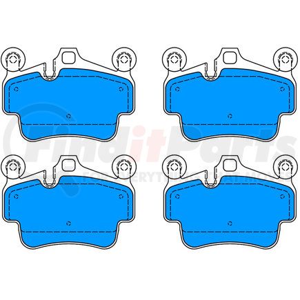 604842 by ATE BRAKE PRODUCTS - ATE Original Semi-Metallic Front Disc Brake Pad Set 604842 for Porsche