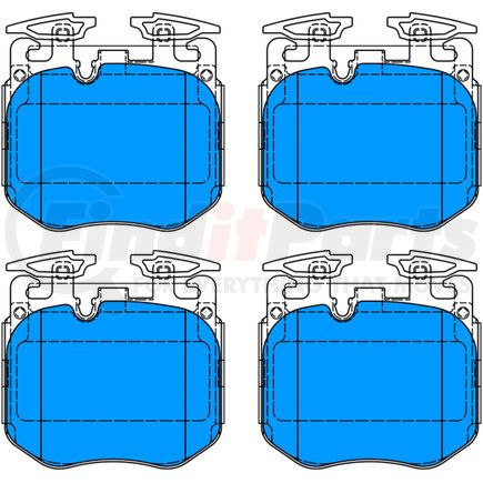 604896 by ATE BRAKE PRODUCTS - ATE Original Semi-Metallic Front Disc Brake Pad Set 604896 for BMW