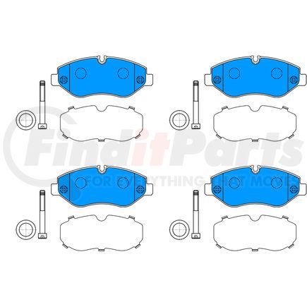 604877 by ATE BRAKE PRODUCTS - ATE Semi-Metallic Front Disc Brake Pad Set 604877 for Dodge, Mercedes-Benz