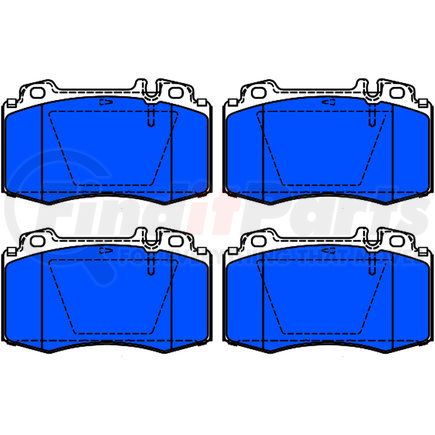 604984 by ATE BRAKE PRODUCTS - ATE Original Semi-Metallic Front Disc Brake Pad Set 604984 for Mercedes-Benz