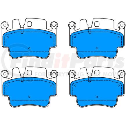 604987 by ATE BRAKE PRODUCTS - ATE Original Semi-Metallic Front Disc Brake Pad Set 604987 for Porsche