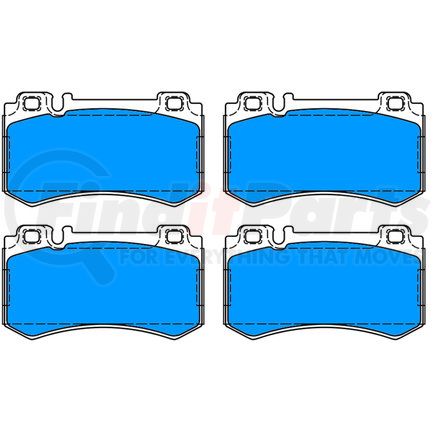 604998 by ATE BRAKE PRODUCTS - ATE Original Semi-Metallic Rear Disc Brake Pad Set 604998 for Mercedes-Benz