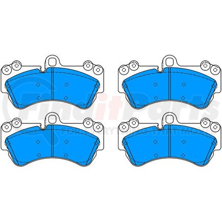 604992 by ATE BRAKE PRODUCTS - ATE Semi-Metallic Front Disc Brake Pad Set 604992 for Mercedes-Benz, Porsche, VW