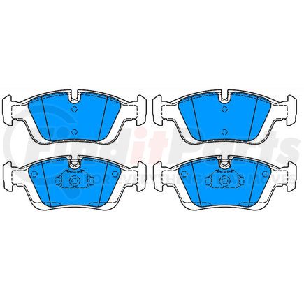 605405 by ATE BRAKE PRODUCTS - ATE Original Semi-Metallic Front Disc Brake Pad Set 605405 for BMW