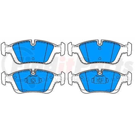 605405 by ATE BRAKE PRODUCTS - ATE Original Semi-Metallic Front Disc Brake Pad Set 605405 for BMW
