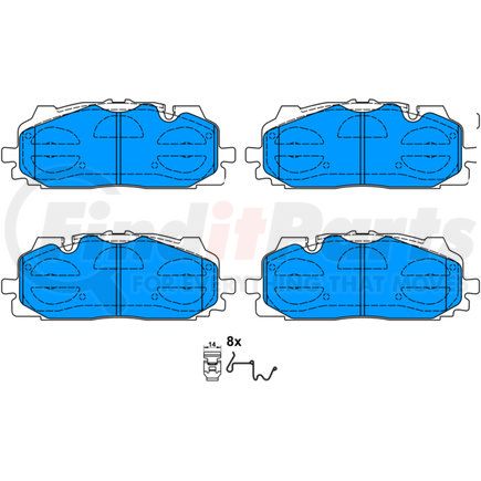 605678 by ATE BRAKE PRODUCTS - ATE Original Semi-Metallic Front Disc Brake Pad Set 605678 for Audi