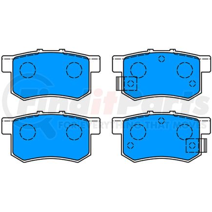605929 by ATE BRAKE PRODUCTS - ATE Semi-Metallic Rear Disc Brake Pad Set 605929 for Acura, Honda, Suzuki