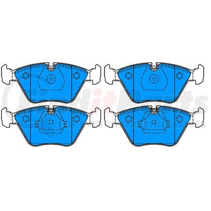 606033 by ATE BRAKE PRODUCTS - ATE Original Semi-Metallic Front Disc Brake Pad Set 606033 for BMW