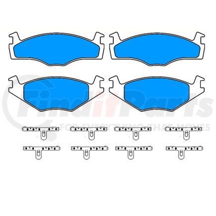 607032 by ATE BRAKE PRODUCTS - ATE Original Semi-Metallic Front Disc Brake Pad Set 607032 for Volkswagen