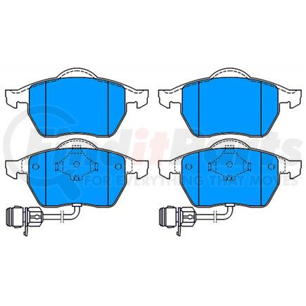607050 by ATE BRAKE PRODUCTS - ATE Original Semi-Metallic Front Disc Brake Pad Set 607050 for Audi