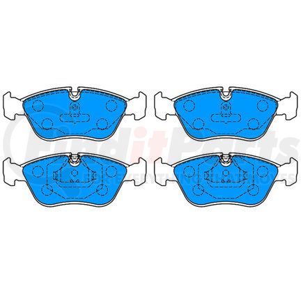 607053 by ATE BRAKE PRODUCTS - ATE Original Semi-Metallic Front Disc Brake Pad Set 607053 for Volvo
