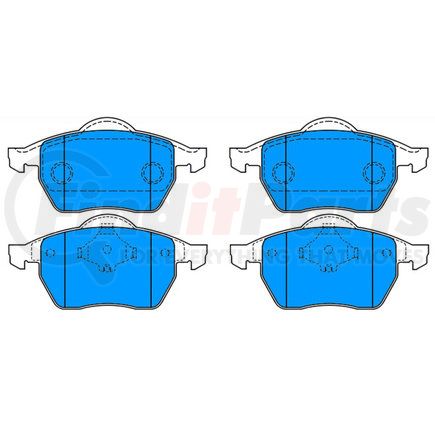 607077 by ATE BRAKE PRODUCTS - ATE Original Semi-Metallic Front Disc Brake Pad Set 607077 for Audi, Volkswagen