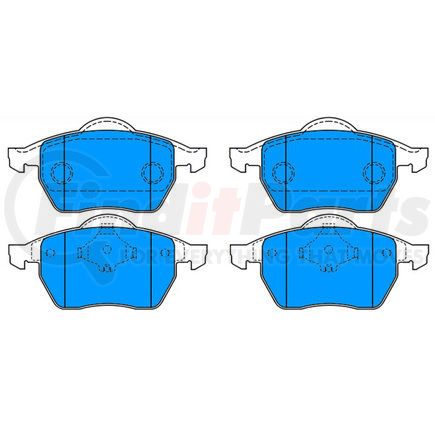 607077 by ATE BRAKE PRODUCTS - ATE Original Semi-Metallic Front Disc Brake Pad Set 607077 for Audi, Volkswagen