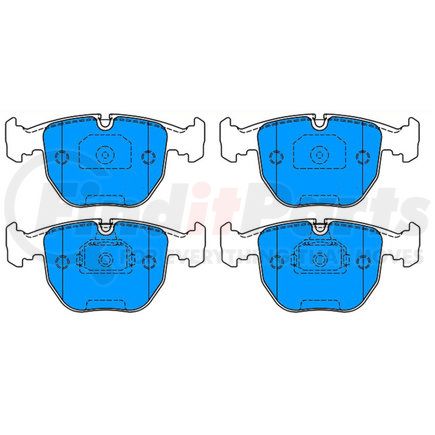 607078 by ATE BRAKE PRODUCTS - ATE Original Semi-Metallic Front Disc Brake Pad Set 607078 for BMW