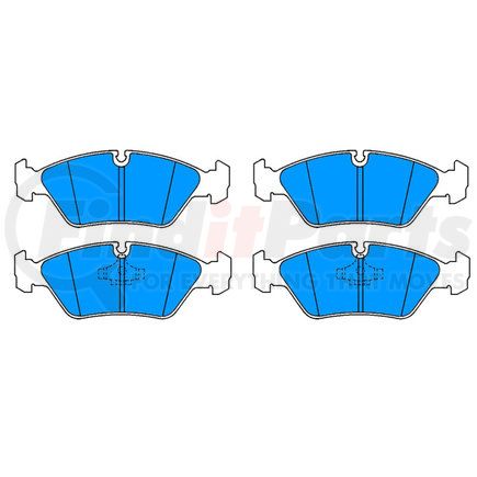 607046 by ATE BRAKE PRODUCTS - ATE Original Semi-Metallic Front Disc Brake Pad Set 607046 for BMW