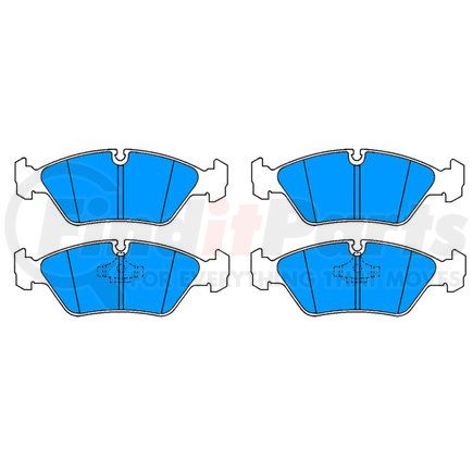 607046 by ATE BRAKE PRODUCTS - ATE Original Semi-Metallic Front Disc Brake Pad Set 607046 for BMW