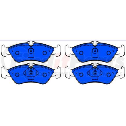 607084 by ATE BRAKE PRODUCTS - ATE Semi-Metallic Rear Disc Brake Pad Set 607084 for Dodge, Freightliner