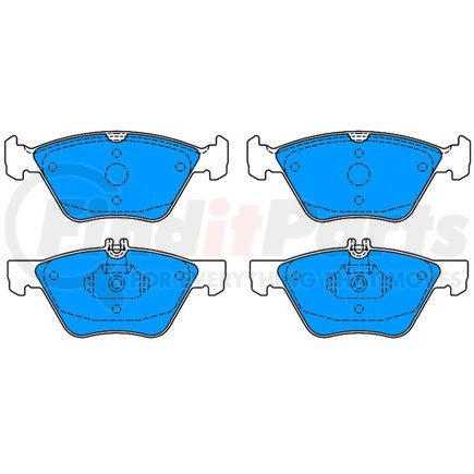 607087 by ATE BRAKE PRODUCTS - ATE Semi-Metallic Front Disc Brake Pad Set 607087 for Chrysler, Mercedes-Benz