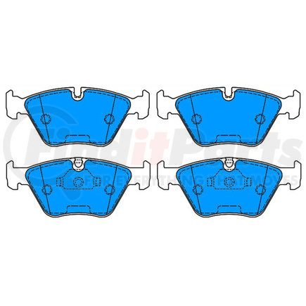 607089 by ATE BRAKE PRODUCTS - ATE Original Semi-Metallic Front Disc Brake Pad Set 607089 for BMW