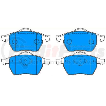 607081 by ATE BRAKE PRODUCTS - ATE Original Semi-Metallic Front Disc Brake Pad Set 607081 for Audi, Volkswagen