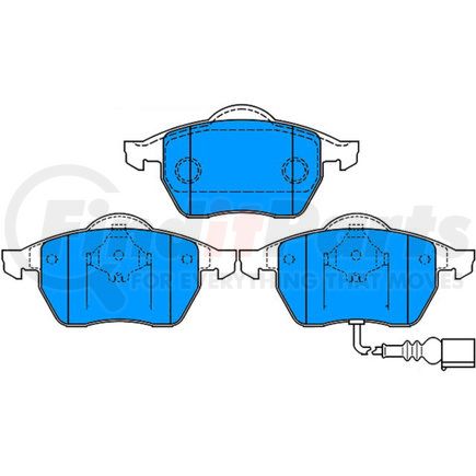 607122 by ATE BRAKE PRODUCTS - ATE Original Semi-Metallic Front Disc Brake Pad Set 607122 for Audi, Volkswagen