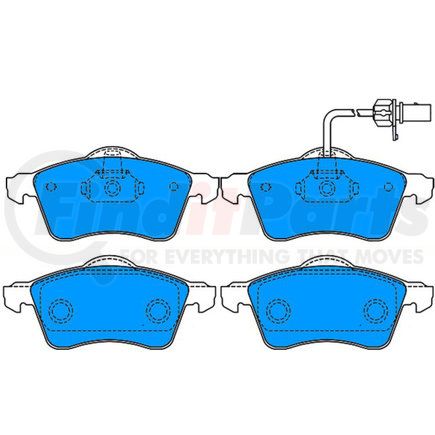 607124 by ATE BRAKE PRODUCTS - ATE Original Semi-Metallic Front Disc Brake Pad Set 607124 for Volkswagen