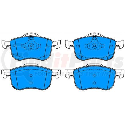 607145 by ATE BRAKE PRODUCTS - ATE Original Semi-Metallic Front Disc Brake Pad Set 607145 for Volvo