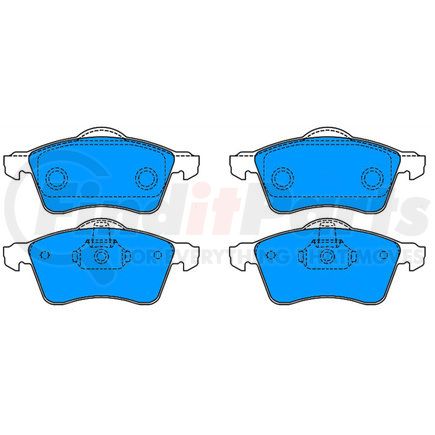 607102 by ATE BRAKE PRODUCTS - ATE Original Semi-Metallic Front Disc Brake Pad Set 607102 for Volkswagen